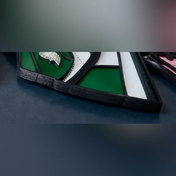 Wooden Logo Wall Decor Sneaker-Inspired Art - Set of 4 - Picture 5 of 7